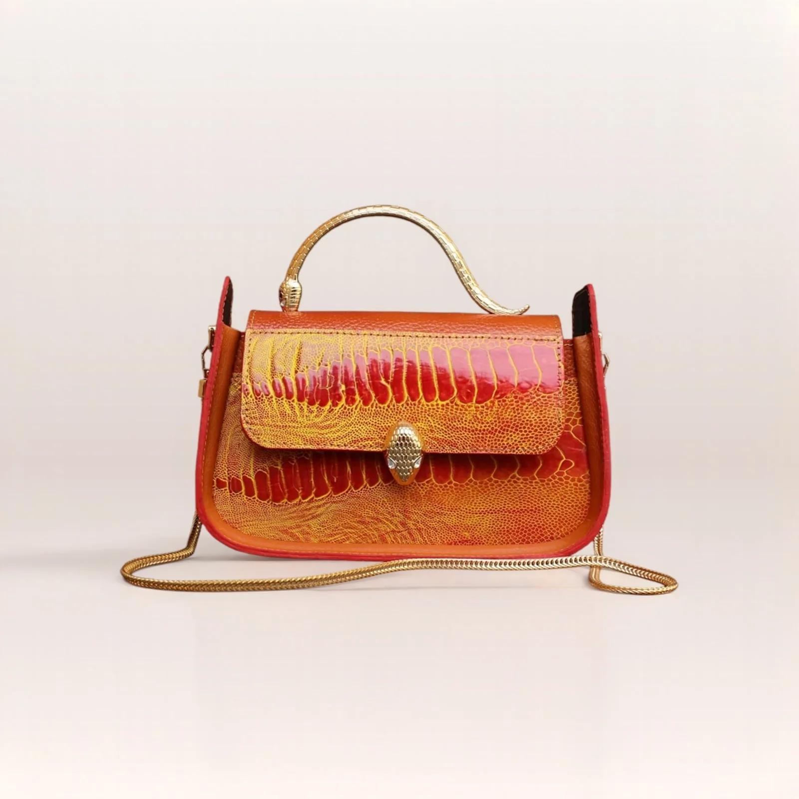 Jasper Packshot Compositing API output for Textured accessory - leather and handle detail