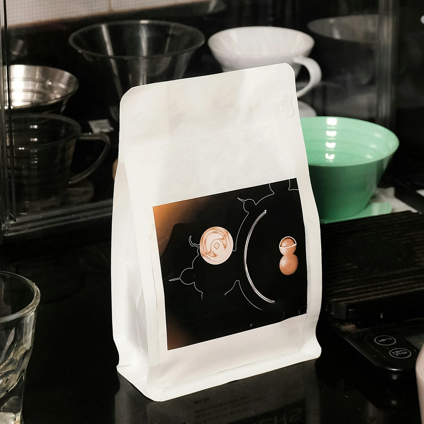 Jasper Remove Text API output for Coffee bag packaging - real product label text cleared