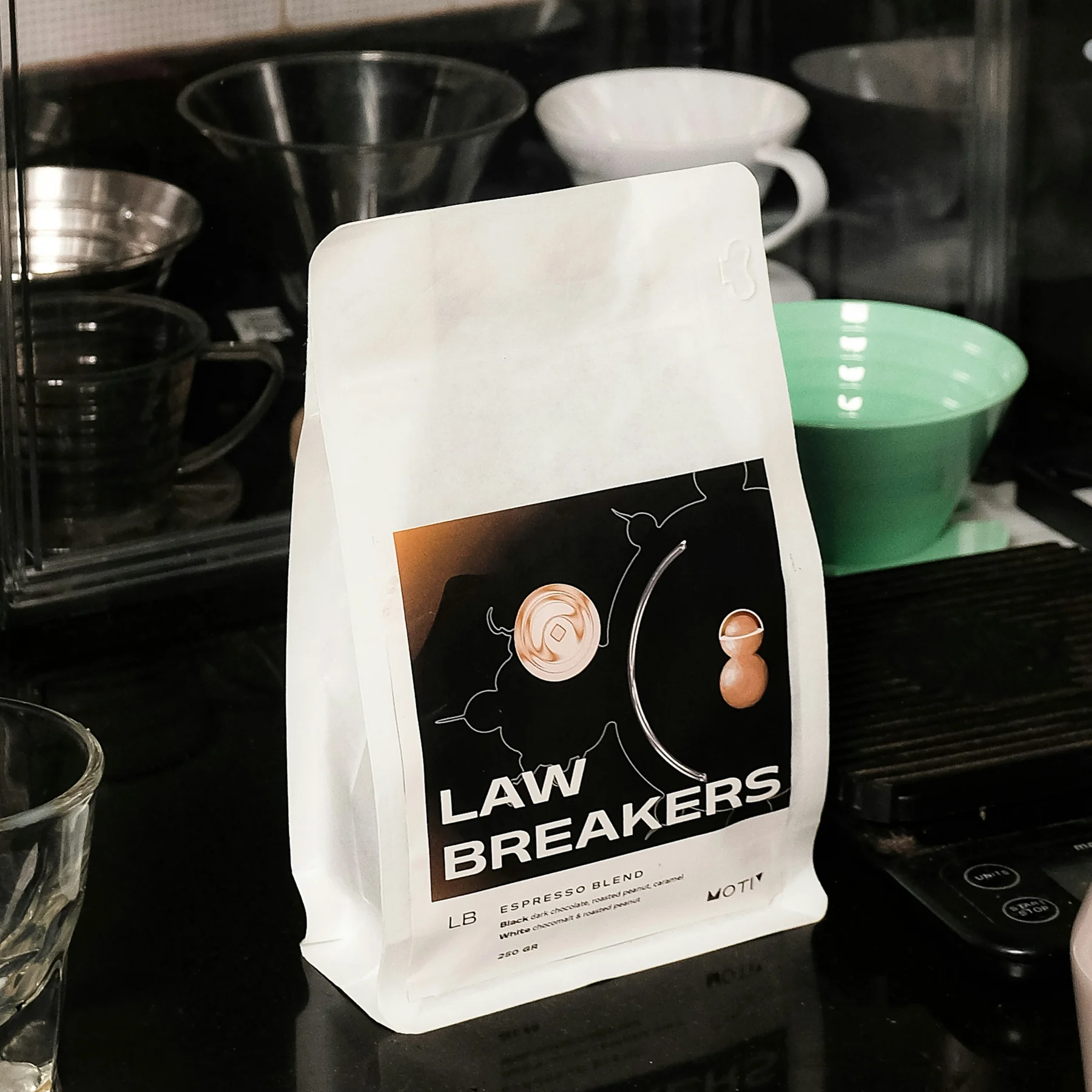 Original text-heavy source image for Coffee bag packaging - real product label text cleared